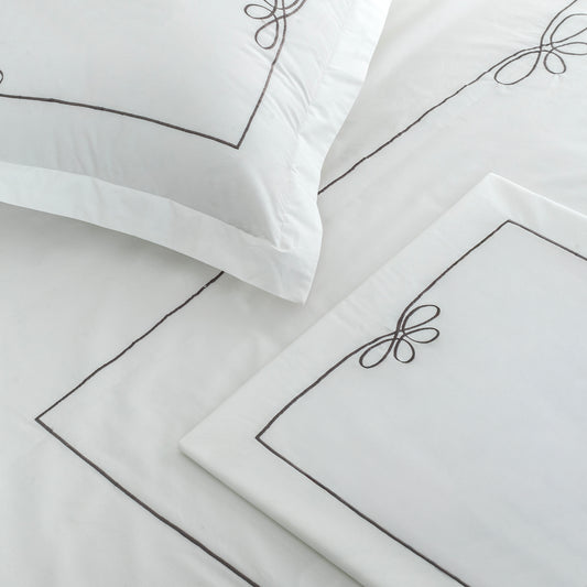 Bed Sheet Embroidered - Knots of Love