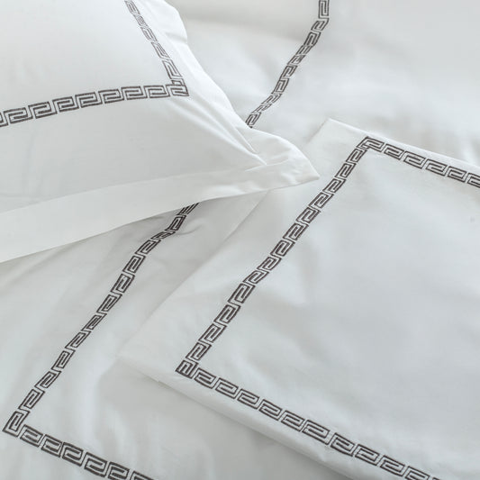 Duvet Cover Embroidered "Maze" - LOVE FOR WHITE                                                          