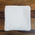 Plush Waffle Bath Towel - White