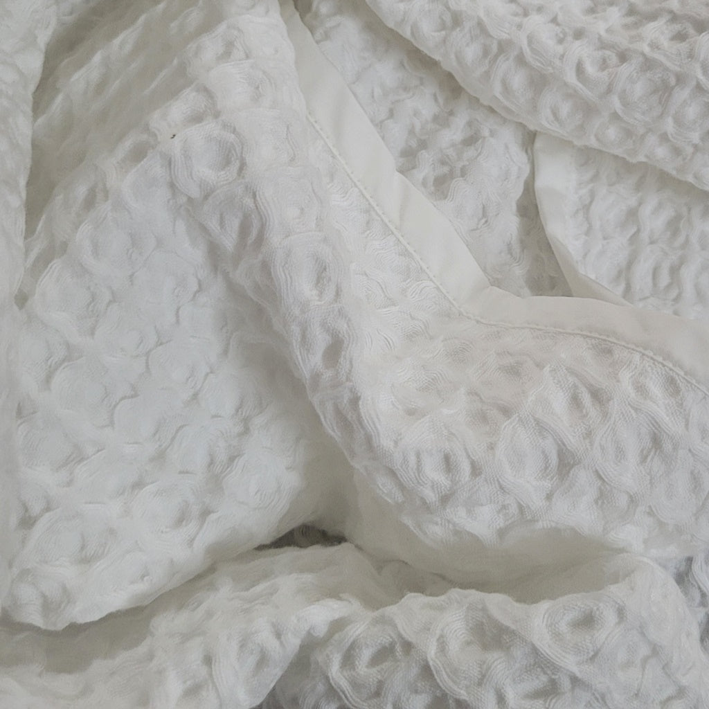 Plush Waffle Bath Towel - White