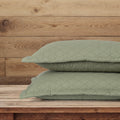 Quilted Pillow Covers Set of 2 -  Frosty Fern - LOVE FOR WHITE                                                          