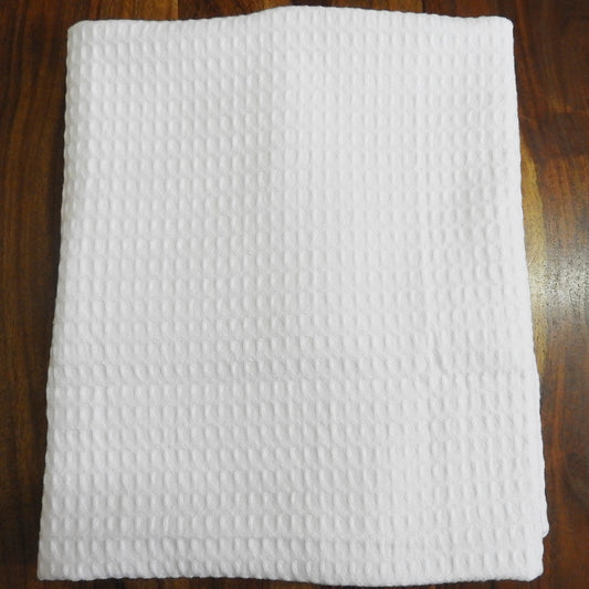Quick Dry Waffle Bath Towel - White