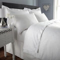 Bed Sheet 300TC Satin Stripes - White