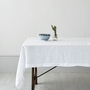 Linen Table Cloth - White