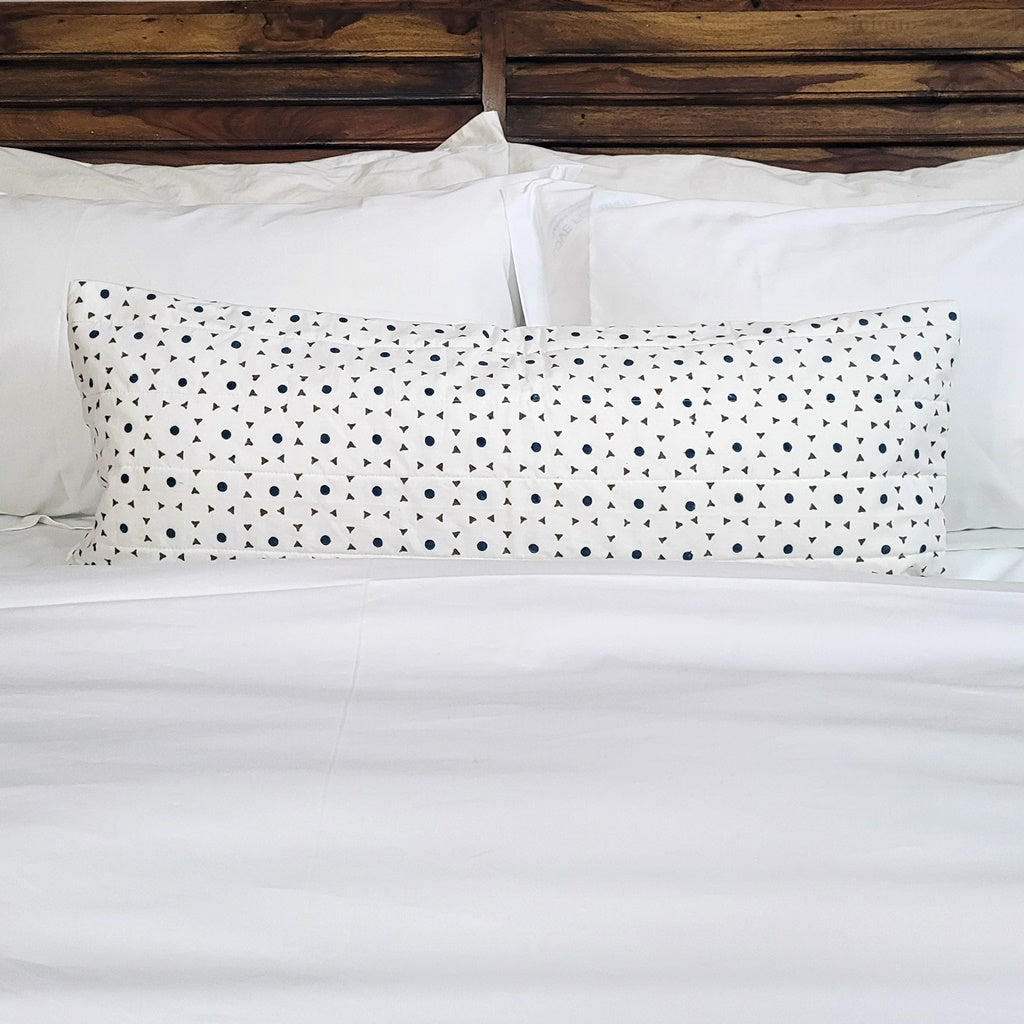 Love For White Lumbar Pillow Cover - Galaxy